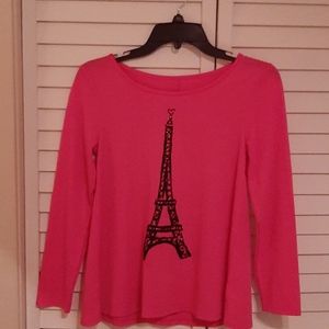 Fun Eiffel Tower long sleeve shirt.